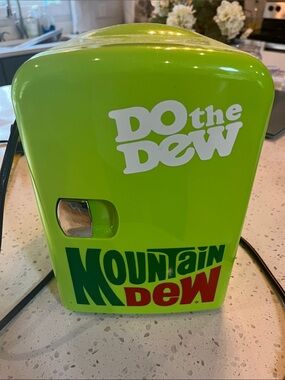 Mountain Dew Mini Fridge - Bright Lime Green